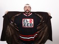 Filmmaker Kevin Smith poses for a portrait to promote the film, "Yoga Hosers," at the Toyota Mirai Music Lodge during the Sundance Film Festival on Sunday, Jan. 24, 2016 in Park City, Utah.