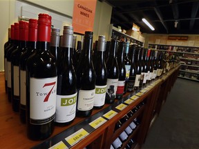 B.C. wines were photographed in Zyn Wine Market in Inglewood on Tuesday February 6, 2018. The Alberta government announced a ban on B.C. wines as a response to the B.C. government stalling the Trans Mountain pipeline project. Gavin Young/Postmedia