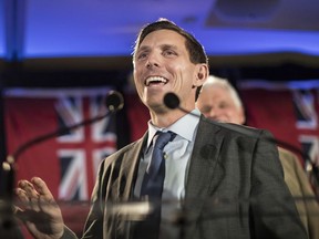 Ontario Conservative leadership candidate Patrick Brown addresses supporters and the media in Toronto on February 18, 2018.