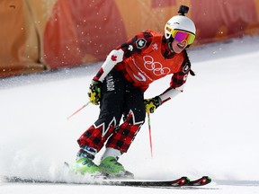 Marielle Thompson of Canada finished her first full ski cross run since October with a big smile.