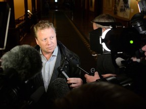 Rick Dykstra, President of the Ontario PC Party, arrives for a meeting to pick an interim leader to lead them into the June provincial election at Queen's Park in Toronto on Friday, January 26, 2018.The turmoil continued at Ontario's Progressive Conservative party on Sunday, with party president Dykstra announcing his resignation just hours after a major internal shakeup was revealed.