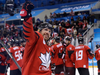 A story in Le Journal de Montreal said Sebastien Goulet, the French-speaking PA announcer at the Gangneung arena at the Winter Games, was told by a Hockey Canada official to stop using French pronunciations for Team Canada players Derek Roy (middle), Rene Bourque and Marc-Andre Gragnani.