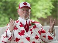 Don Cherry all decked out in Canada's red and white on Canada Day (150) on Saturday July 1, 2017.