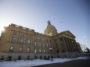 The Alberta Legislature Building in Edmonton Thursday Feb. 22, 2018. Photo by David Bloom
