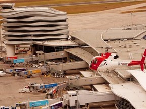 The airport tower at Edmonton International Airport.