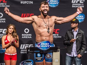 UFC fighter Andrei Arlovski during UFC 174 official weigh-ins at Rogers Arena in Vancouver, B.C. on Friday June 13, 2014.