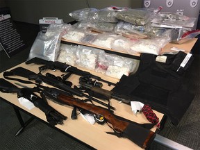 Guns and drugs seized during Project Arbour.