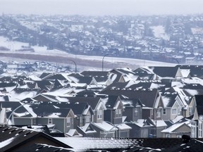 New homes in the suburbs on the northern edge of Calgary were photographed on Sunday March 18, 2018. Nine out of every 10 new Calgarians will end up living in the city's suburbs, according to a draft report from city planners Gavin Young/Postmedia
