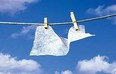 dryer sheet; clothesline;