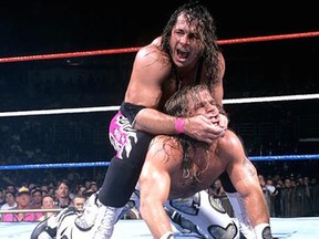 Bret Hart v Shawn Michael’s infamous WrestleMania Iron Man Match.