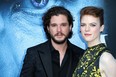 Actors Kit Harington and Rose Leslie attend the premiere of HBO's "Game Of Thrones" season 7 at Walt Disney Concert Hall on July 12, 2017 in Los Angeles, California. (Frederick M. Brown/Getty Images)