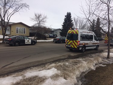 The scene in the Abbeydale community of northeast Calgary.