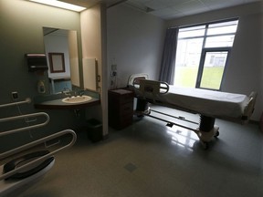 Empty bed at The Perley and Rideau Veterans' Health Centre in Ottawa Friday Oct. 27, 2017. The Perley and Rideau Veterans' Health Centre, The Ottawa Hospital (TOH) and the Champlain Local Health Integration Network (LHIN) will announce the launch of an innovative project to improve the quality of healthcare delivered to elderly patients recovering from short-term illnesses as well as surgery and accidents.