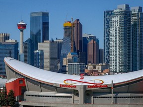 Blue skies over downtown Calgary on Monday, April 23, 2018.