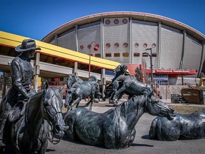 The Scotiabank Saddledome on Monday, April 23, 2018, home of the Calgary Flames. Rookie Coun. Jeff Davison said he will bring forward a motion to create a new city committee to resurrect negotiations with the Calgary Flames for a new arena. Al Charest/Postmedia