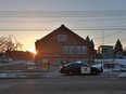 Police guard the scene of a late night officer involved shooting in Bridgeland on Tuesday morning April 10, 2018. One suspect was declared dead at the scene after a confrontation with two plainclothes officers at about 11:30 PM Monday night.
