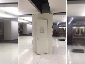 A "Cry Closet" was installed at the University of Utah to help students cry it out during exams week. (Twitter/aJackieLarsen)