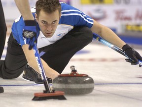 Kevin Folk, seen here in the 2011 Tim Hortons Brier in London, will be competing at this year's Canadian Police Curling Championship.