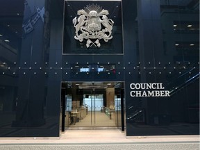 Calgary City Hall council chambers.