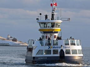 In this Jan. 31, 2012 file photo, commuters cross the harbour on a Metro Transit ferry in Halifax. (THE CANADIAN PRESS/Andrew Vaughan)