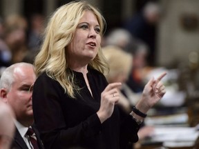 Conservative MP Michelle Rempel stands during question period in the House of Commons on Parliament Hill in Ottawa on March 27, 2018. (Sean Kilpatrick/The Canadian Press)