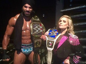 Jinder Mahal and Natalya Neidhart