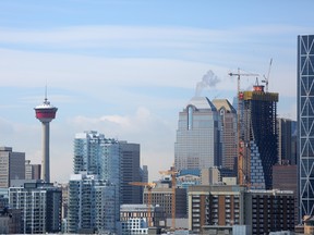 Calgary skyline on April 4, 2018.
