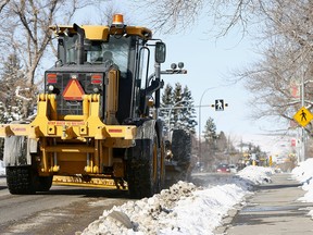The City of Calgary Roads crews were in full force as Calgary was in a snow route ban on Monday March 5, 2018. Darren Makowichuk/Postmedia