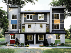 Granite Townhomes by Jayman BUILT will be a 174-unit development comprised of one-bedroom apartment-style condos and stacked townhomes with garages in Redstone.