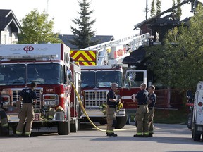 The scene of an early morning house fire on Citadel Bluff Close in Calgary on Friday May 25, 2018. Leah Hennel/Postmedia