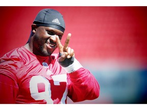 Calgary Stampeders, Derek Wiggan. AL CHAREST/POSTMEDIA