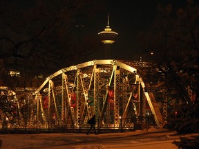 The Reconciliation Bridge into downtown Calgary.