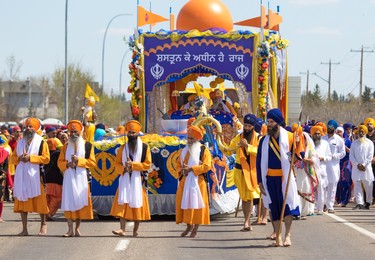 Thousands of Calgarians took part in the Nagar Kirtan Sikh Parade in northeast Calgary on Saturday May 12, 2018.