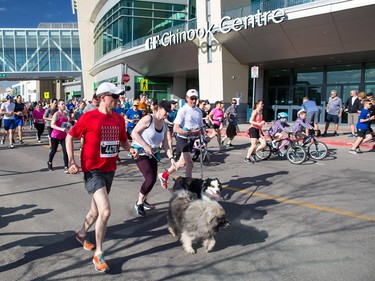 About 6000 runners, walkers and riders took part in the annual Sport Chek Mother's Day run at Chinook Centre on Sunday May 13, 2018. The event is a fundraiser for the neonatal intensive care units in Calgary.