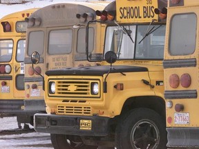 File image of school buses.