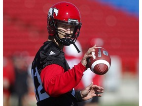 Quarterback Ricky Stanzi during Calgary Stampeders training camp at McMahon Stadium in Calgary, on Sunday May 20, 2018. Leah hennel/Postmedia