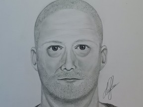 Police have released a composite sketch of a man who allegedly exposed his genitals to a woman while driving down Stoney Trail on May 12, 2018.