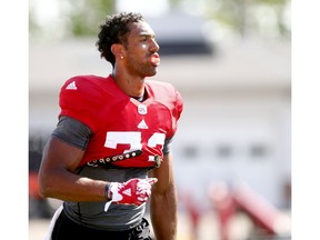 Calgary Stampeders Reciever Nick Truesdell during training camp at McMahon stadium in Calgary on Thursday May 24, 2018. Darren Makowichuk/Postmedia