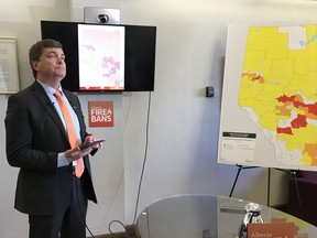 Minister of Agriculture and Forestry Oneil Carlier unveiled a new app for fire bans and restrictions in Alberta on May 15, 2018.