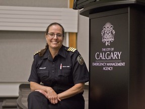 Calgary Emergency Management Agency deputy chief Sue Henry poses for a photo inside the Emergency Operations Centre on June 6, 2018. (Zach Laing / Postmedia Network)