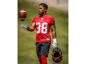 Calgary Stampeders returner/running back Terry Williams during practice on Wednesday, June 13, 2018. Al Charest/Postmedia