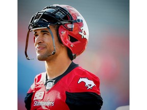 Calgary Stampeders Anthony Parker during warm-up before facing the Ottawa Redblacks in CFL football in Calgary on Thursday, June 29, 2017. Al Charest/Postmedia