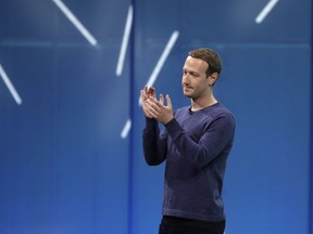 Facebook CEO Mark Zuckerberg makes the keynote address at F8, Facebook's developer conference, Tuesday, May 1, 2018, in San Jose, Calif.