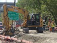 Riverbank remediation along Memorial Drive west in Sunnyside on Tuesday June 10, 2014.
