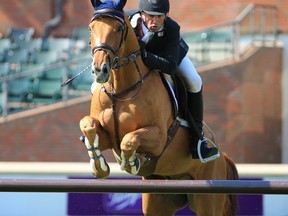 Mexico's Patricio Pasquel riding Babel won the Bantrel Cup at the Spruce Meadows National on Wednesday June 6, 2018.  Gavin Young/Postmedia