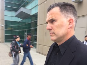 Brad McLellan outside of the Calgary courts building on June 4, 2018.