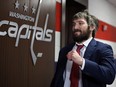 Washington Capitals forward Alex Ovechkin arrives for Game 4 of the Stanley Cup final against the Vegas Golden Knights,Monday, June 4, 2018, in Washington. (AP Photo/Alex Brandon)