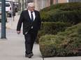 Winston Blackmore, who is accused of practicing polygamy in a fundamentalist religious community, returns to court after a lunch break in Cranbrook, B.C., Tuesday, April 18, 2017. Two men convicted last year of practising polygamy are scheduled to be sentenced today in a B.C. court.THE CANADIAN PRESS/Jeff McIntosh