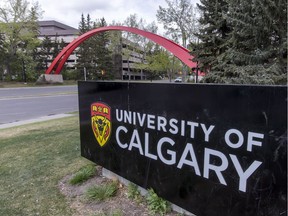 Arches stand at the main entrance to the University of Calgary in Calgary, Alta., on Thursday, April 28, 2016. Lyle Aspinall/Postmedia Network ORG XMIT: POS1604281608021966