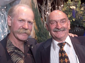 Lanny McDonald and Bearcat Murray attend a charity event in 2003.